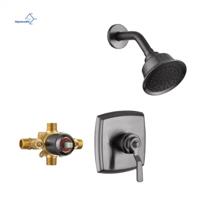 Das einfache Modell Gunmetal Black Brass verdeckte Toiletten-Duschgarnitur mit Regenkopf-Duschkombination